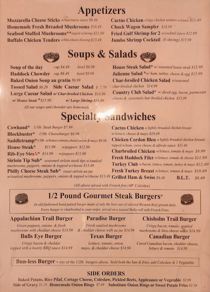 Chuck Wagon Restaurant Menu image 4
